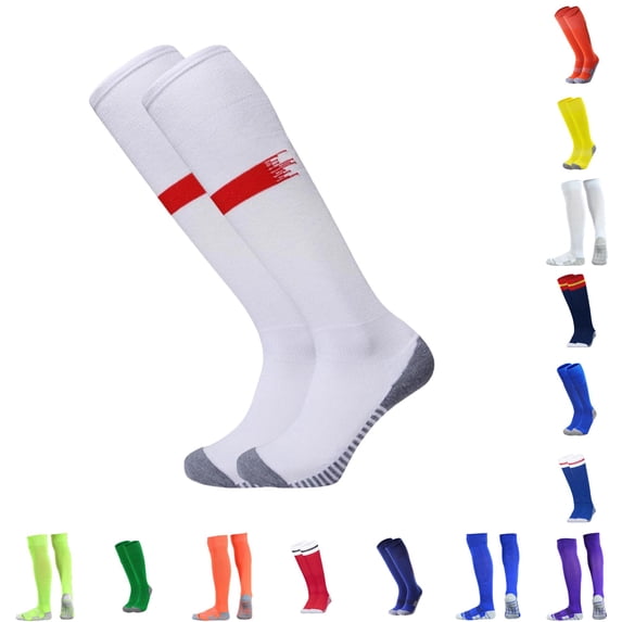 Toddler Kids Youth Soccer Socks Long Knee High Socks for Boys Girls Baseball Softball Football School Uniform Sports