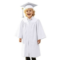 Toddler Kindergarten Graduation Cap and Gown Graduation White Cap and Gown for Kindergarten Kids Ceremony Party Gift