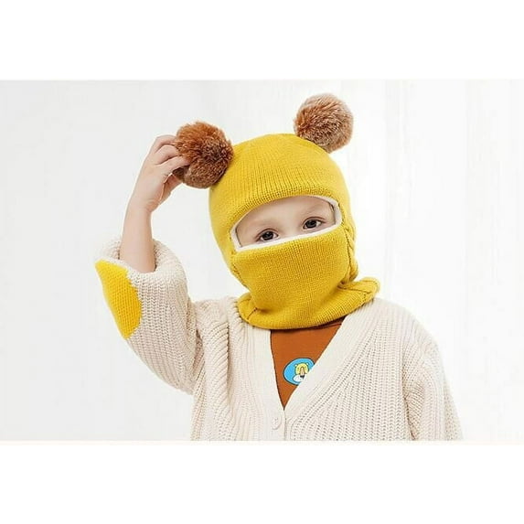 Baby Boy Girl Winter Hat Scarf Sets Warm and Windproof Hat Earflap Hood Scarves Skull Caps for Toddler Kids