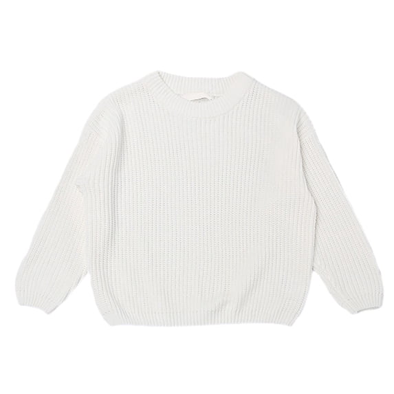 Toddler Knit Sweater Long Sleeve Pullover Warm Crewneck Sweatshirt Tops Fall Winter Clothes for Kids Infant Baby Girl Boy 18 Months-7 Years