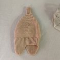 thumbnail image 1 of Toddler Knitted Beanie Hat Winter Warm Ear-flapped Solid Ski Hat for 1-4Y Boys and Girls, 1 of 5