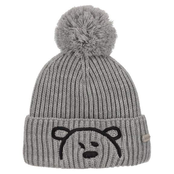 Wear Sierra Toddler Knitted Winter Beanie, Soft Stretch Hat, Unisex Light, Gray, 1-4 years