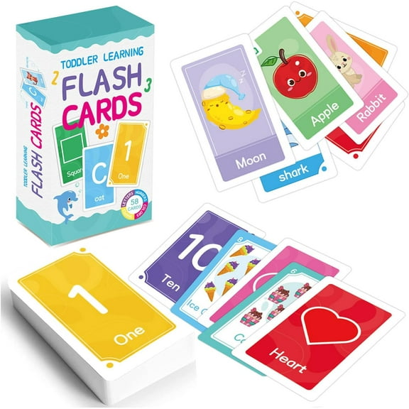 Toddler Learning Flash Cards - Letter Flashcard - for Toddlers Ages 18 Months