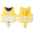 thumbnail image 1 of Toddler Life Vest Boys Girls Buoyancy Back Swim Vest Heart Snorkeling Swimming Rafting Vest Swim Vest Yellow 7 years-12 years, 1 of 4
