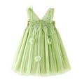 thumbnail image 1 of Toddler Light Green Girl Dress Ruffle Tulle Dresses for Girls Summer Dress Baby Girls Rainbow Dress Toddler Dresses 2-3 Years, 1 of 5