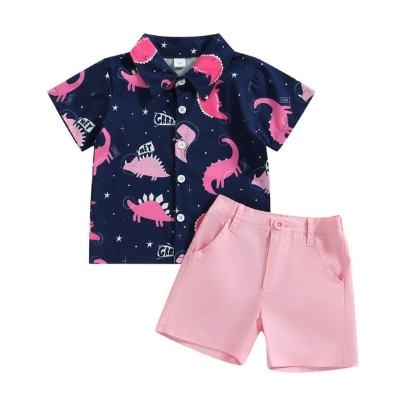 Toddler Little Boy Kids Summer Floral Shirt Bermuda Shorts Outfit Set 12M 18M 24M 3Y 4Y 5Y Clothes