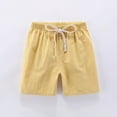 thumbnail image 1 of Toddler Boys Girls Shorts Cotton Linen Summer Casual Shorts Kids Solid Short Pants 2-8 Years, 1 of 4