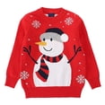 thumbnail image 1 of Toddler Little Boys Girls Sweaters Christmas Kids Crewneck Knitted Sweatshirts Pullover Tops 2-7Y, 1 of 7