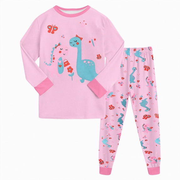 Toddler & Little Boys Pajamas Soft Snug-fit Long Sleeve PJ Set Kid Sleepwear 6-12 Months 12-24 Months 2t 3t 4t 5t 6t 7t 8t 9t Children(Pink,3-4 Years)