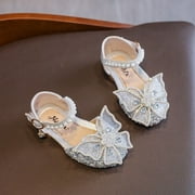 Toddler Little Girl Butterfly Princess Dress Shoes Mary Jane Flats Wedding Party School Shoes