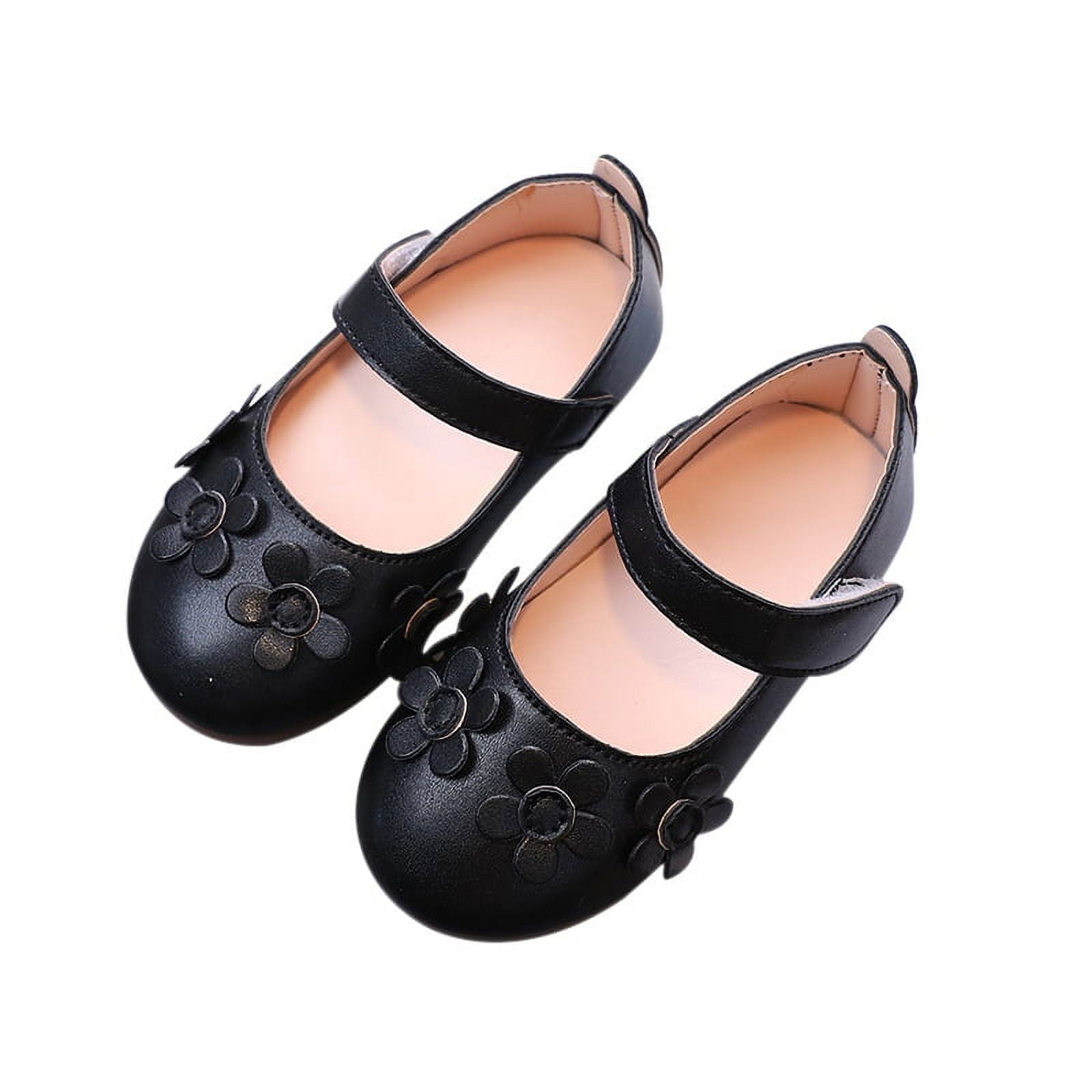 Toddler Little Girl Flower Girl Dress Shoes Cute Bow Girls Mary Jan ...