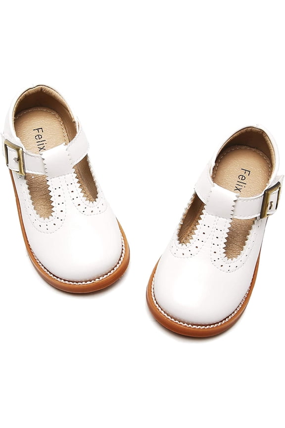 Toddler Little Girl Mary Jane Dress Shoes - Ballet Flats for Easter Flower Girl Party School Shoes