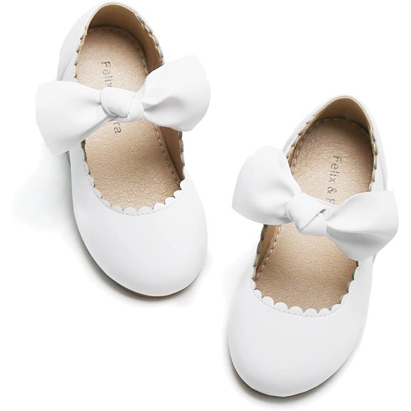 Toddler Little Girl Princess Dress Shoes-Mary Jane Flats for Girl Party School Shoes.