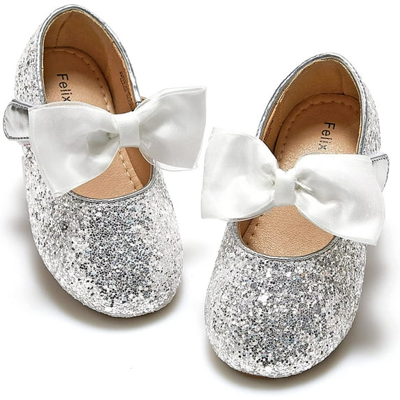 Toddler Little Girl Princess Dress Shoes-Mary Jane Flats for Girl Party School Shoes.