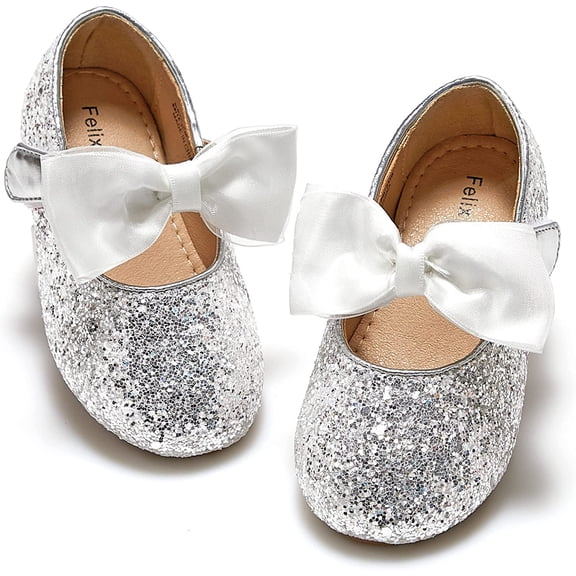 Toddler Little Girl Princess Dress Shoes-Mary Jane Flats for Girl Party School Shoes.