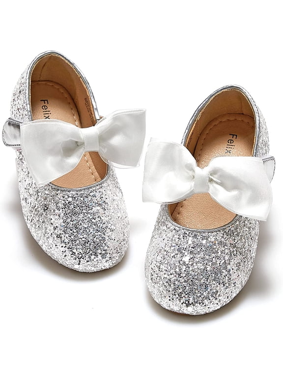 Toddler Little Girl Princess Dress Shoes-Mary Jane Flats for Girl Party School Shoes.
