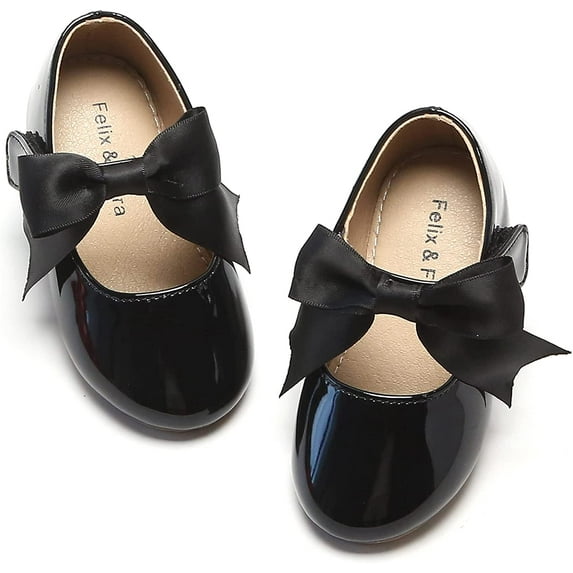 Toddler Little Girl Princess Dress Shoes-Mary Jane Flats for Girl Party School Shoes.