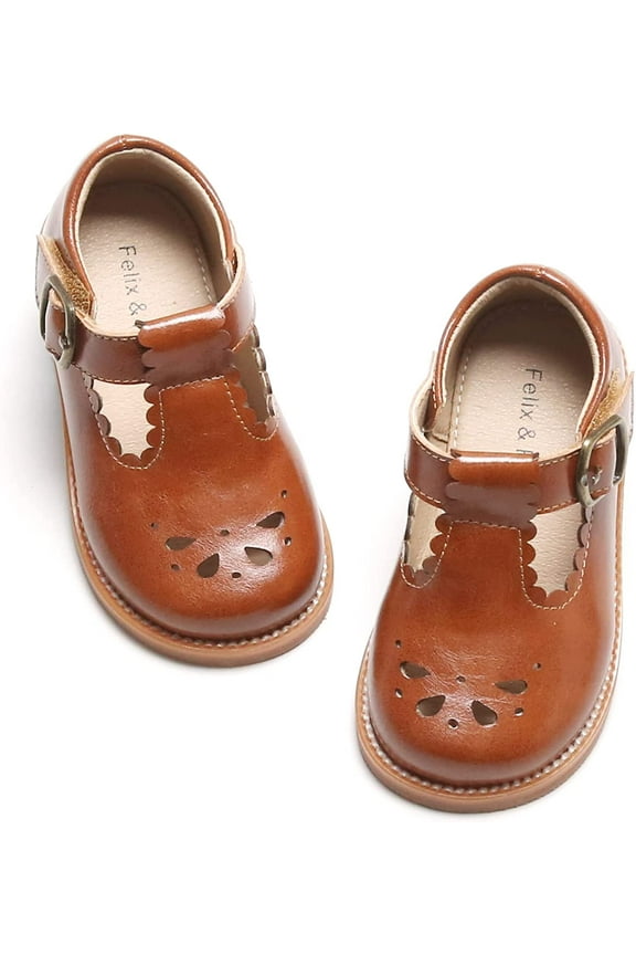 Toddler Little Girl Princess Dress Shoes-Mary Jane Flats for Girl Party School Shoes.