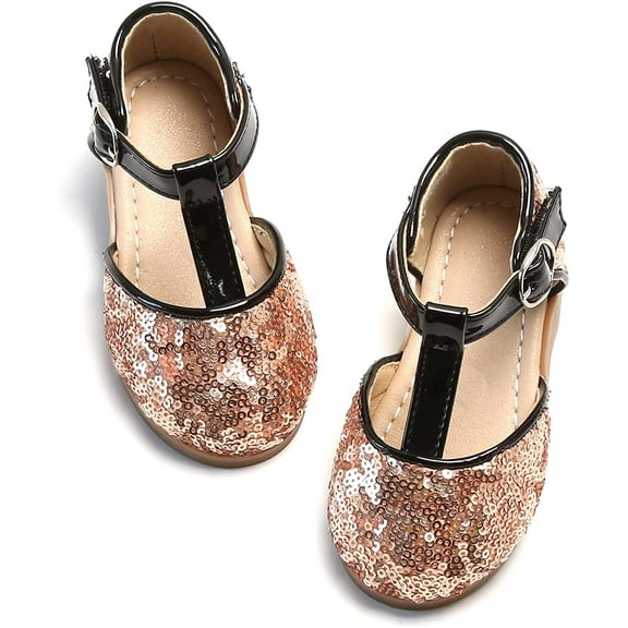 Toddler Little Girl Princess Dress Shoes-Mary Jane Flats for Girl Party School Shoes.