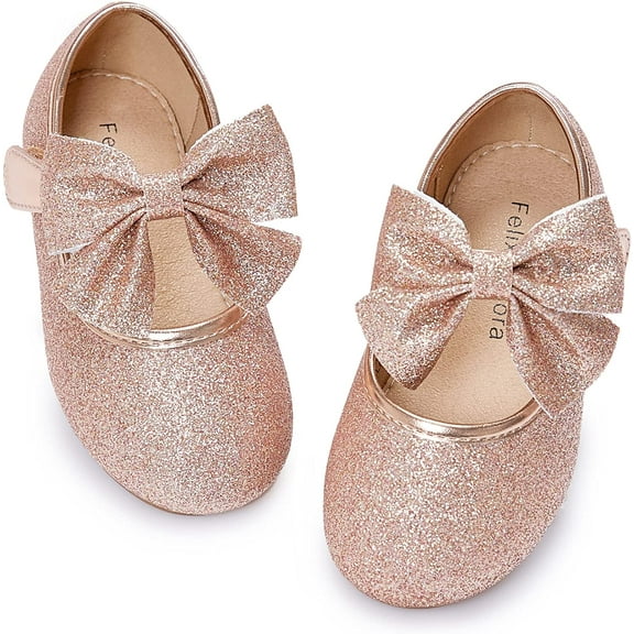 Toddler Little Girl Princess Dress Shoes-Mary Jane Flats for Girl Party School Shoes.