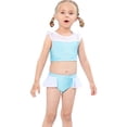 thumbnail image 1 of KAWELL Little Girls Two-Piece Summer Swimwear Role Play Bikini Swim Suit Toddler Tankini Red 3-10 Years, 1 of 7