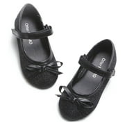 KOLAN Toddler/Little Girls Mary Jane Ballerina Flats Shoes