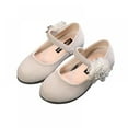 thumbnail image 1 of Toddler Little Girls Mary Jane Ballerina Shoes Wedding Bridesmaids Low Heels Glitter Party Dress Shoes, 1 of 5