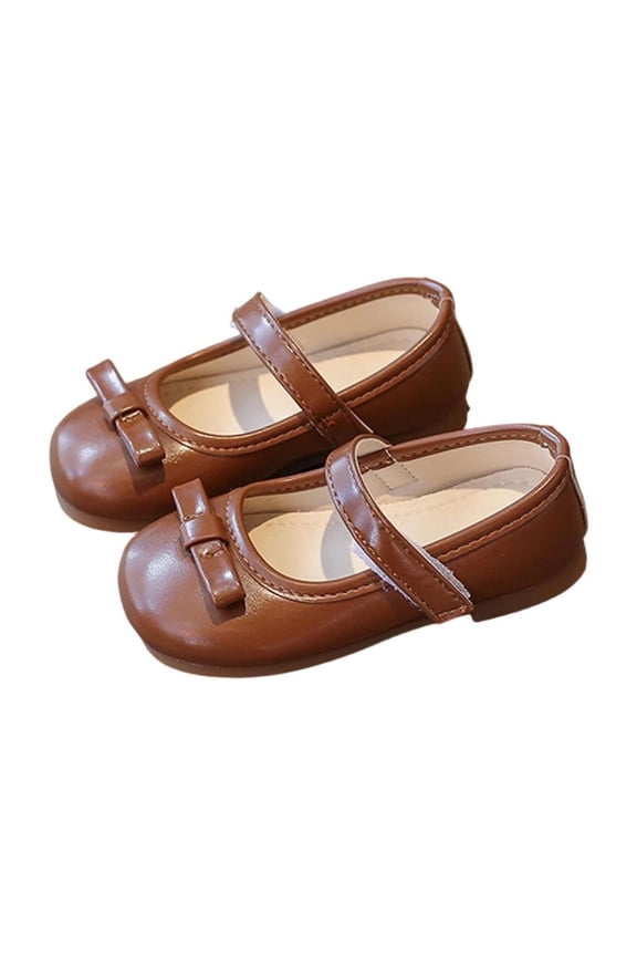 Toddler Little Girls Mary Jane Flats Round Toe Princess Dress Ballet Shoes Non-Slip Soft School Slip On Girl Shoes