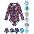 thumbnail image 1 of Toddler/Little Girls Swimsuit Long Sleeve Rash Guard Bathing Suit, 1 of 5