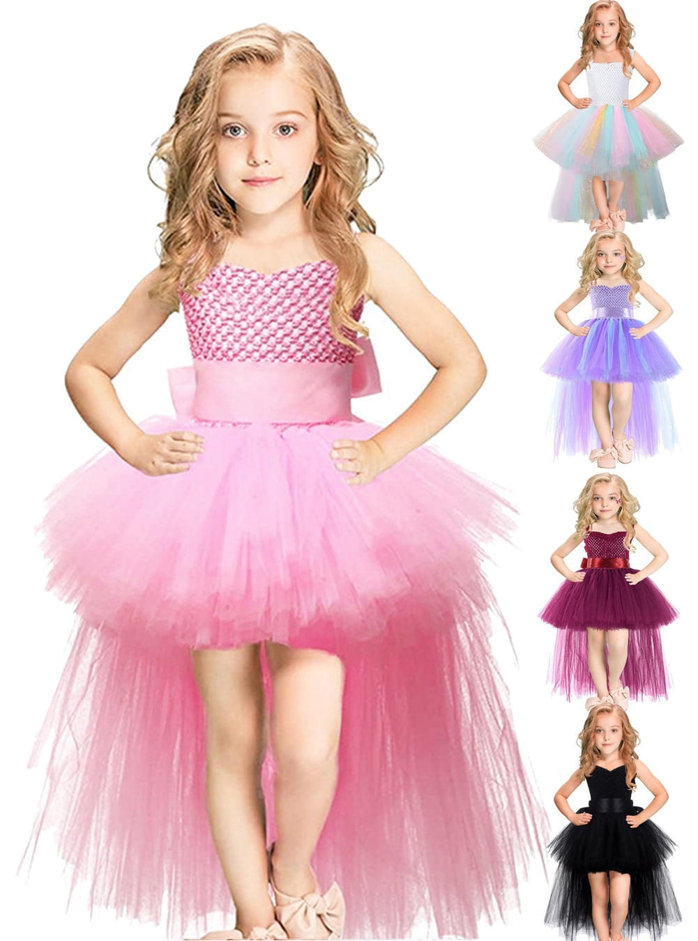 Toddler Little Girls Tutu Dresses Handmade Puffy Tulle Evening Party ...