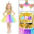 thumbnail image 1 of Toddler Little Girls Unicorn Costume Dress Kids Big Girl Tutu Birthday Outfit for Halloween Birthday Gift 1-10Years, 1 of 8