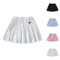 thumbnail image 1 of Toddler Little Kid Baby Girl Skorts Skirts for Girls Flared Plain Pleated Skater Skirt with Built-in Shorts Active Sport Skirt for School and Playwear, 1 of 9