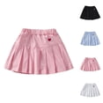 thumbnail image 1 of Toddler Little Kid Baby Girl Skorts Skirts for Girls Flared Plain Pleated Skater Skirt with Built-in Shorts Active Sport Skirt for School and Playwear, 1 of 9