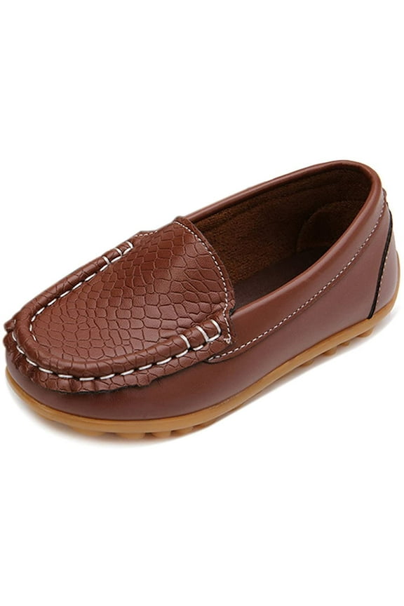 Toddler Little Kid Boys Girls Soft Slip On Loafers Dress Flat Shoes