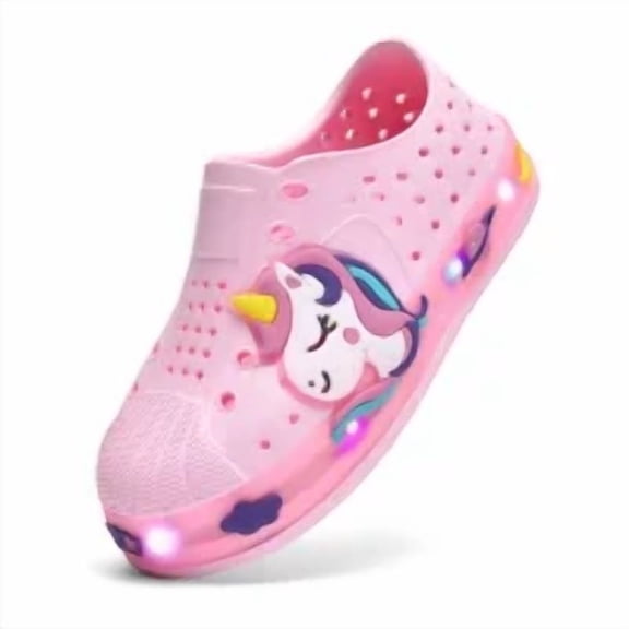 Toddler Little Kid Girls Boys Rubber Toe Slip On Quick Dry Lightweight Water Sandal Sneaker Pink 13 Little Kid