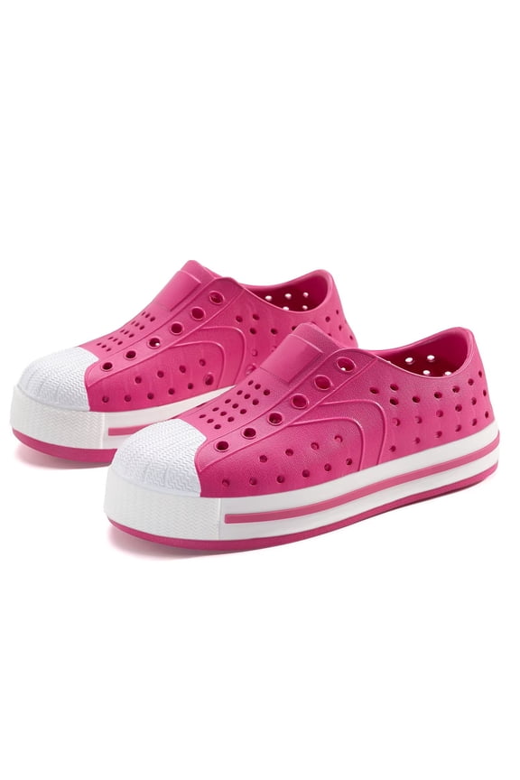 Kids Water Shoes Toddler Girls Boys Slip-On Sneakers Lightweight Breathable Sandals for Outdoor Indoor Rosered 13