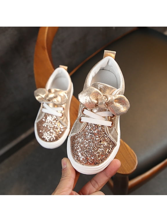 Toddler Little Kid Girls Running Shoes Sports Sneakers Princess Casual Glitter Shoes