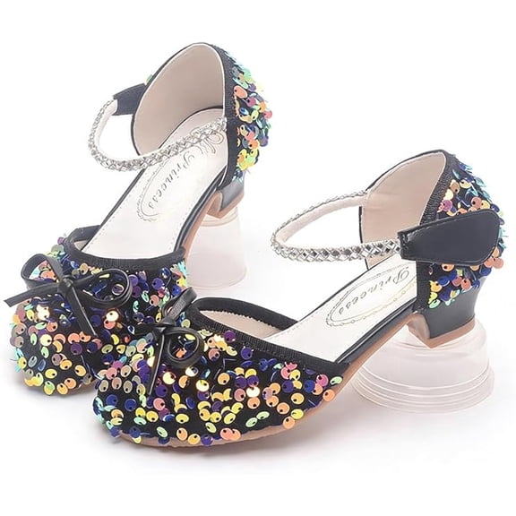 Toddler/Little Kid Girls Sandals Fashion Bow Summer Shoes Black 11.5 Little Kid