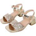 thumbnail image 1 of Toddler/Little Kid Girls Sandals Fashion Bow Summer Shoes Black 11.5 Little Kid, 1 of 5