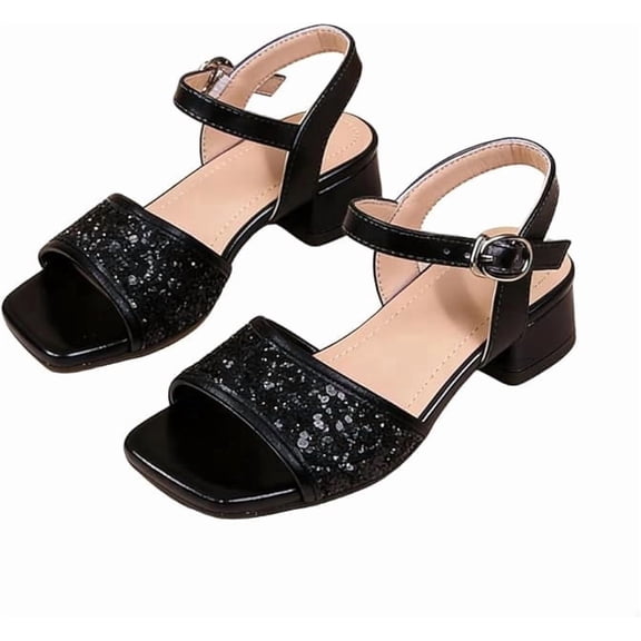 Toddler/Little Kid Girls Sandals Fashion Bow Summer Shoes Black 3.5 Big Kid