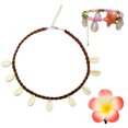 thumbnail image 1 of Toddler Little Princess Girls Necklace for Cosplay Moana Party Costume Dress up with Flower Hair Clip, 1 of 5