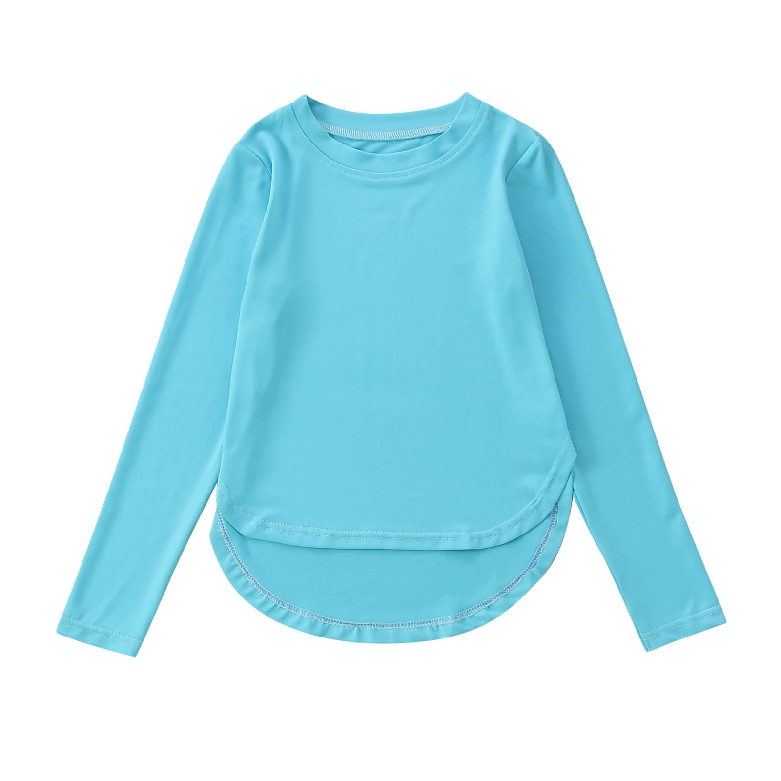 Toddler Long Sleeve Shirt Girls Basic Tee Shirts Kids Collar Print ...
