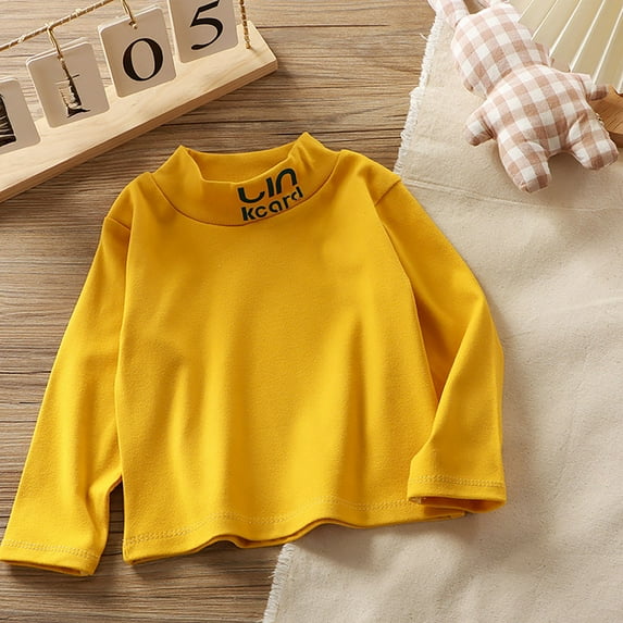 Toddler Long Sleeve Shirt Kids Tee Shirt Casual Tees Shirt Tops Kids Solid Color Uniform Shirts for Boys 3-4 Years