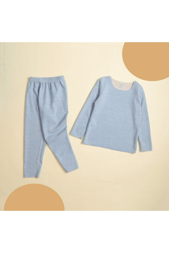 Toddler Long Underwear Set Winter 2 Piece Lounge Comfatable Thermal Long Sleeve Warm Fleece Lined Athletic Base Layer Tops Legging Pant Set for Boys Girls