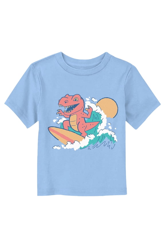 Toddler Lost Gods Summer Dino Surfing T Shirt