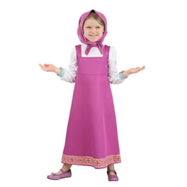 Masha And The Bear Costume Child Pink White Masha And The Bear Costume Child Pink White