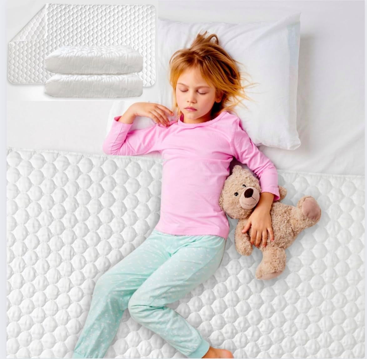 Toddler Mattress Pads 2 Pack XL Training Mattress Protector Pad