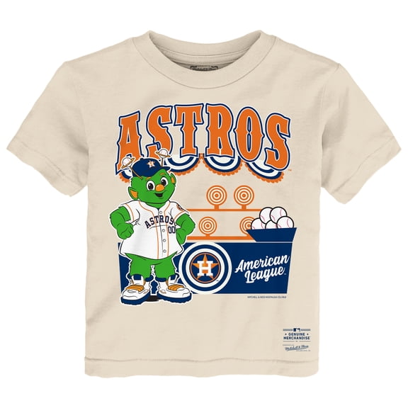 Toddler Mitchell & Ness Cream Houston Astros Step Back Up T-Shirt