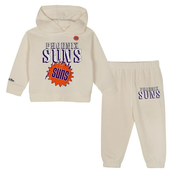 Toddler Mitchell & Ness  Cream Phoenix Suns Hang Time Oversized Pullover Hoodie & Pants Set