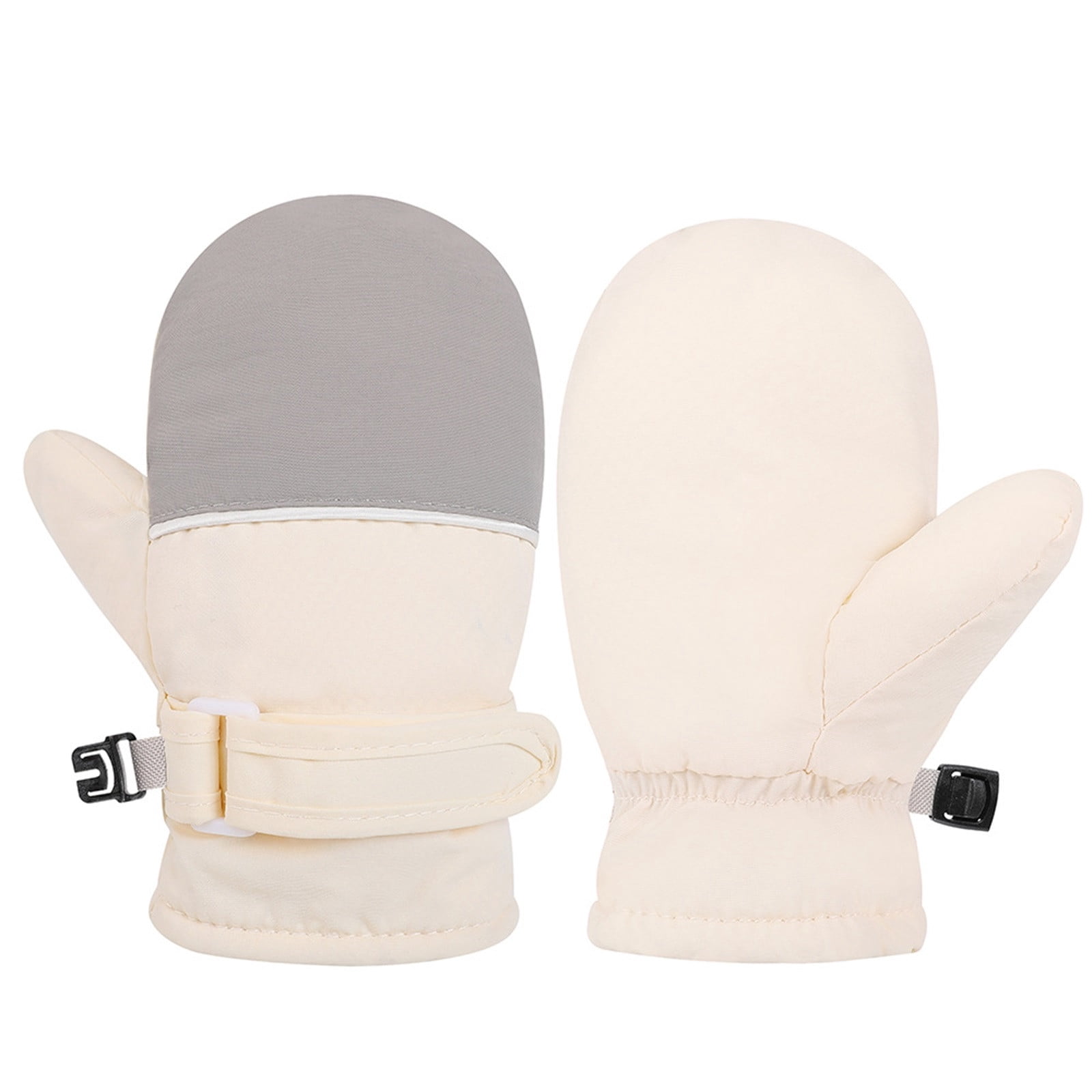 Toddler Mittens Skiing Gloves Toddler SnowGloves Kids Baby Winter Mittens For Girls Boys C-Beige M
